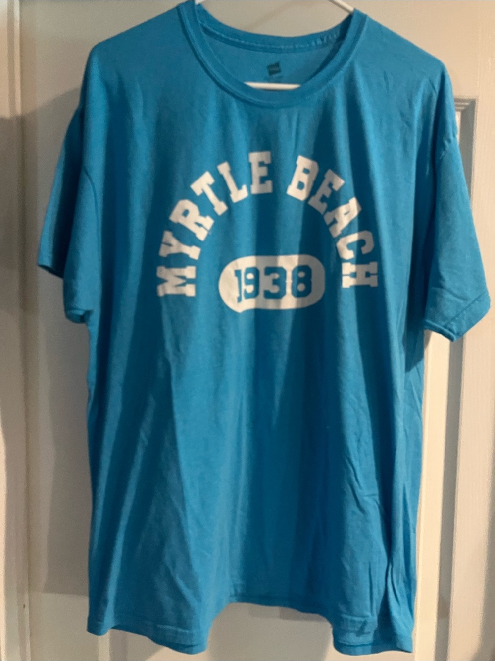 Hanes Myrtle Beach 1938 Graphic Tee in Bright Blue